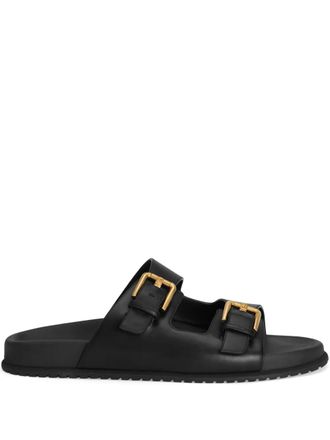Dolce & Gabbana leather slides - Black