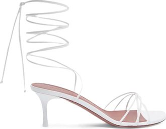 Amina Muaddi 60 mm Lori sandalen met bandje - Wit