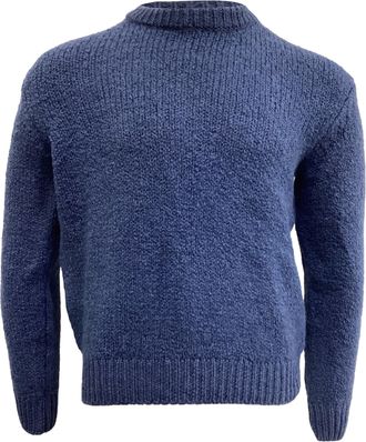 Mr P. Mr. P. Knitted Sweater in Navy Blue Wool