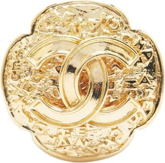 Chanel Pre-owned Jewellery, female, Yellow, Size: ONE SIZE Pre-owned Designer Button
