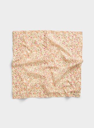 Simons Womens Drawn mini-flower 100% cotton scarf