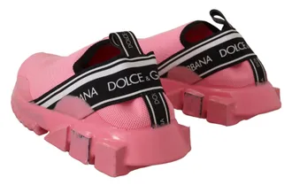 Dolce & Gabbana Womens Pink Low Top Slip On Casual Sorrento Sneakers