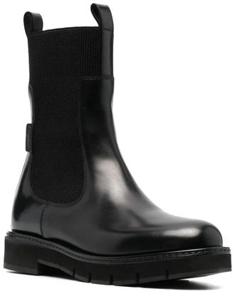 Ferragamo Cleated-Sole Leather Chelsea Boot