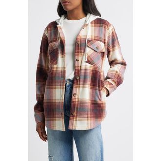 Thread & Supply Hooded Fleece Shacket in Ivory Amber at Nordstrom, Size X-Small