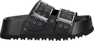 Buffalo Jane Ari Riv - Dames - Sandalen - Zwart - 36 EU - Leer - Schoenen
