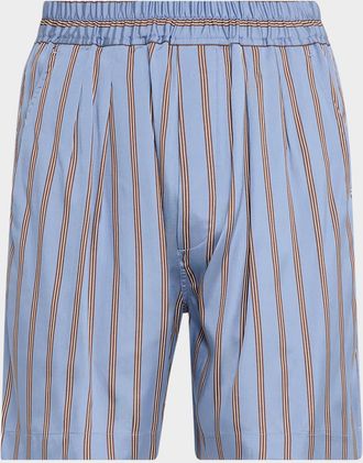 Tom Ford Men & apos;s Silk Stripe Jacquard Pull-On Shorts