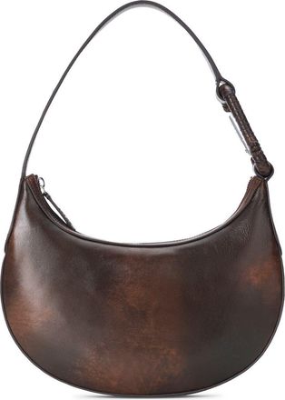 Staud Alden Leather Shoulder Bag in Espresso at Nordstrom