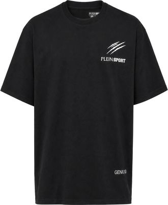 Plein Sport T-shirt Ronde Hals Ss Basic - Heren - Sportshirts - Zwart - S - Katoen - Fitness