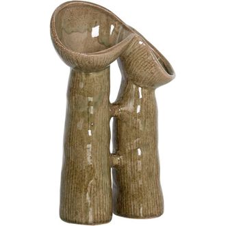 Beliani Beliani - Jarr&oacute;n Decorativo Gres Sala De Estar Dormitorio Accesorios Impermeable Verde Waterpoppy