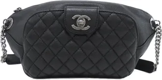 Chanel Black Leather Fanny Pack (Pre-Owned)