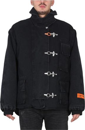 Heron Preston Fireman Canvas Jacket - Heren - Spijkerjassen - Zwart - L - Katoen - Jassen