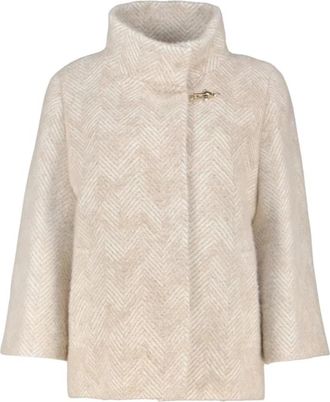 Fay Tweed Jackets, female, Beige, Size: M Giacca in misto lana