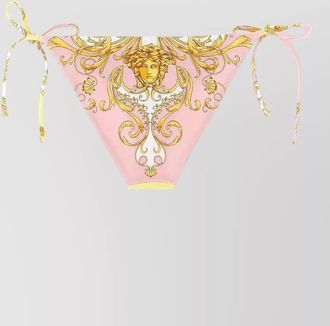 Versace floral-print tie-side bikini bottoms
