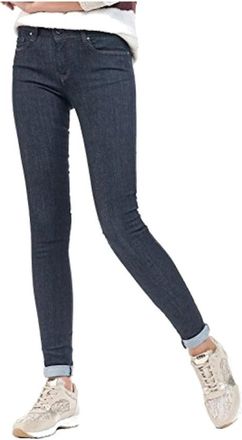 Salsa Hoge Taille Donkerblauwe Skinny Jeans - Dames - Skinny Jeans - Blauw - W27 L32 - Katoen - Jeans
