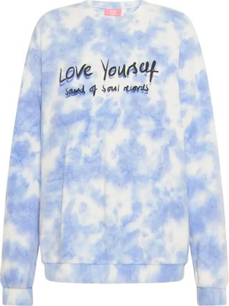 One Teaspoon Felpa con fantasia tie dye - Blu