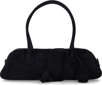 Magda Butrym Brigitte Trapeze Suede Flower Handbag