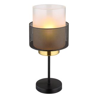 Globo Lighting L&aacute;mpara De Mesa - Olga - Negro - Vidrio - &Oslash; 18cm - E27 - - Globo
