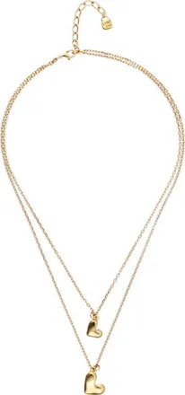 UNOde50 Double Necklace Plated in 18K Gold with Two Hearts at Nordstrom