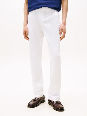 Tommy Hilfiger Chinohose TOMMY HILFIGER CORE DENTON ESSENTI, Herren, Gr. 30, L&auml;nge 30, th optic wei&szlig;, Twill, Obermaterial: 97% Baumwolle, 3% Elasthan, straight fit n