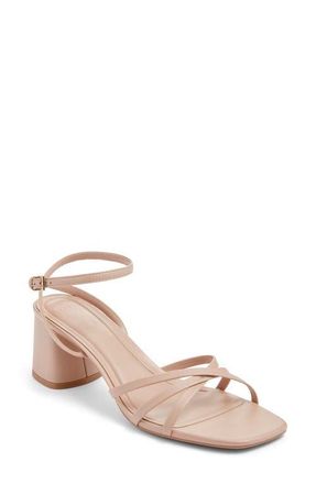 BP. Isabelle Heel Ankle Strap Sandal in Tan Light at Nordstrom, Size 5.5