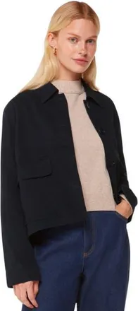 Whistles Marie Casual Jacket in Washed Black at Nordstrom, Size 14