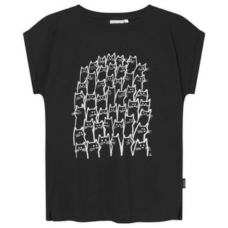 Dedicated T-Shirt Visby Cat Crowd T-Shirt f&uuml;r Damen | schwarz