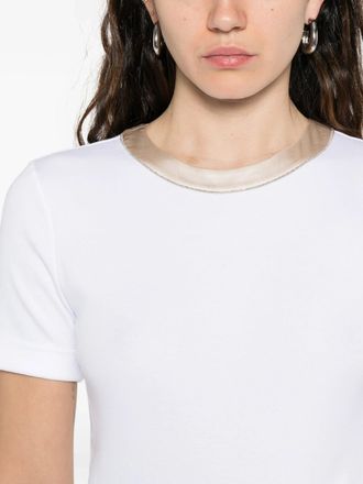 PESERICO Womens Trim-Detail T-Shirt Ss26 W