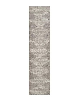 Jonathan Y Designs Jonathan Y Elm Diamond Stripe Geometric Shag Polypropylene Rug