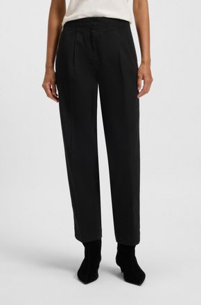 Boss Orange by Hugo Boss Chinohose BOSS ORANGE Taquina Premium Damenmode, Damen, Gr. 34, N-Gr, schwarz (schwarz 001), Twill, Obermaterial: 98% Baumwolle, 2% Elasthan, unifarbe