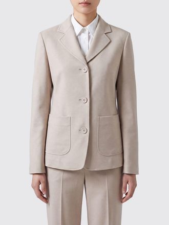 Max Mara S Max Mara Single-Breasted Slim Fit Wool and Cotton Blazer