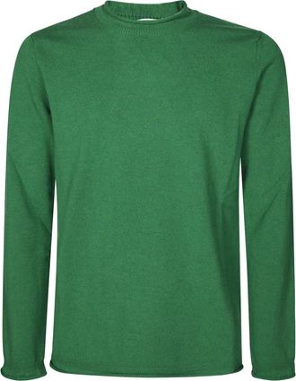 Comme Des Gar&ccedil;ons Stijlvolle Gebreide Top - Heren - Ronde hals truien - Groen - M - Truien & Vesten