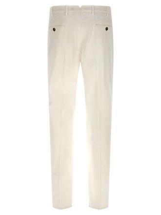 Brunello Cucinelli Mens White Cotton Casual Pants