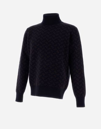 Herno Textured Wool Knit Sweater - Black