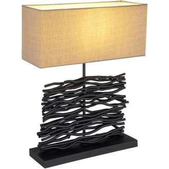Globo Lighting L&aacute;mpara De Mesa - Jamie - Negro - Madera - L&aacute;mpara De - Globo