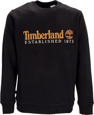 Timberland Vintage Crewneck Sweatshirt - Heren - Sweatshirts - Zwart - S - Katoen - Hoodies & sweatvesten