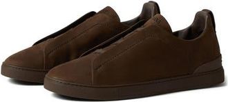 Ermenegildo Zegna Triple Stitch SECONDSKIN Sneaker in Dark Brown at Nordstrom, Size 11.5Us