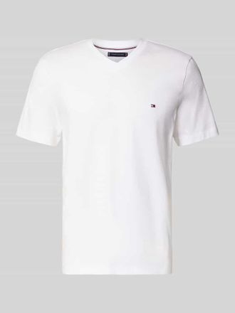 Tommy Hilfiger Regular Fit T-Shirt aus reiner Baumwolle in Weiss, Gr&ouml;&szlig;e M