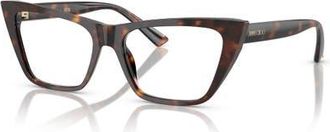 Jimmy Choo London 54mm Cat Eye optical glasses in Tortoise at Nordstrom