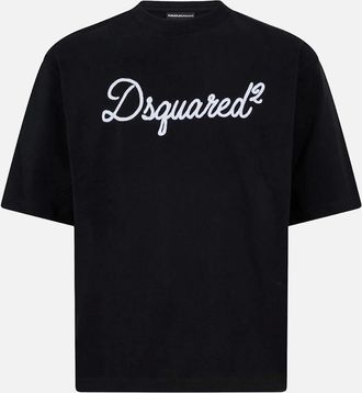 Dsquared2 Mens Loose Fit Signature T-Shirt Black - Size: 36