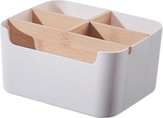 OEM Organizador De Escritorio De Madera Con 5 Compartimentos Para Art&iacute;culos De Oficina Y Cosm&eacute;ticos