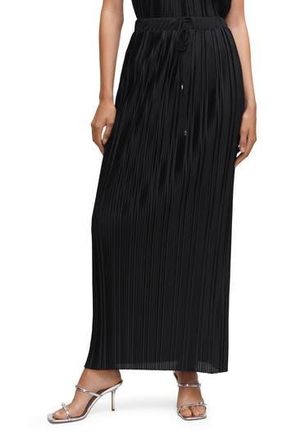 Mango Pleated Skirt in Black at Nordstrom Rack, Size Small