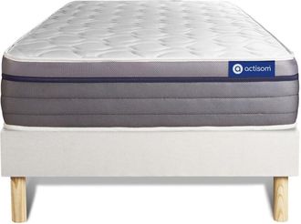 Actisom Actisom - Somier Blanco + Colch&oacute;n Con L&aacute;tex Y Espuma Viscoel&aacute;stica 80 X 190
