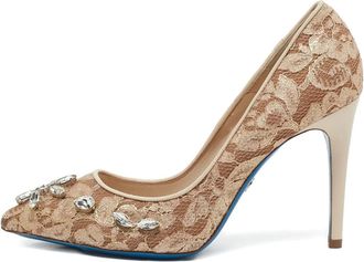 Loriblu Pumps con pizzo e cristalli 105mm - Toni neutri