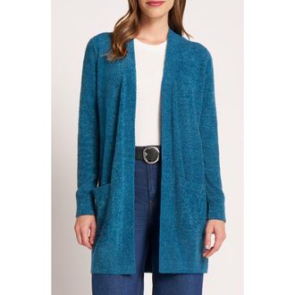 Matty M Claire Longline Open Front Cardigan in Tidal Blue at Nordstrom, Size X-Small