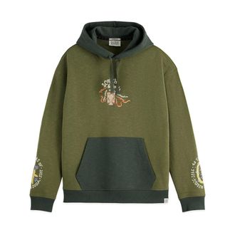 Scotch & Soda Heren, Sweatshirts & Hoodies, Groen, Maat: S