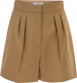 Max Mara Mxmtabacco stretch katoenen satijnen short
