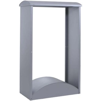 Hhg [nunca Usado] Almac&eacute;n Para Le&ntilde;a Hhg-769, Estanter&iacute;a Para Le&ntilde;a/le&ntilde;a Para Chimenea Almac&eacute;n Para Madera Cobertizo Para Madera Exterior Metal 160 X 98 X 5