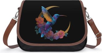 Generic Hummingbird in Moon Fashion Womens Crossbody Bags Novelty Handbag Shoulder Bag Purse