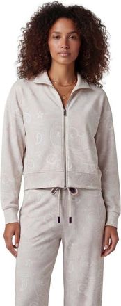 Lords of Harlech Paisley Explosion Womens Cropped Zip Jacket in Paisley Explosion Ivory at Nordstrom, Size Xx-Large