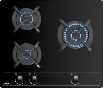 Teka Placa A Gas Butano Superficie Cristal 60cm 3 Zonas Gbc 63010
